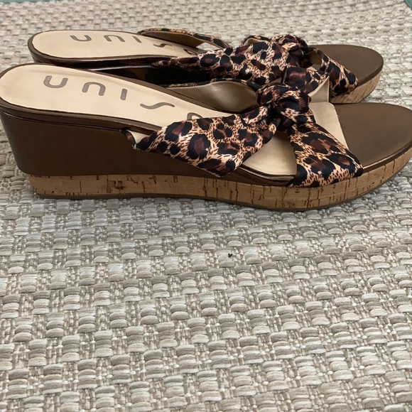 Unisa Sandals Cat Print Cheetah Leopard Size 9 - Picture 5 of 9